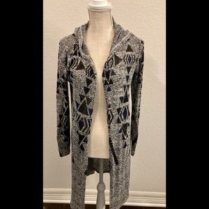 Long carding sweater